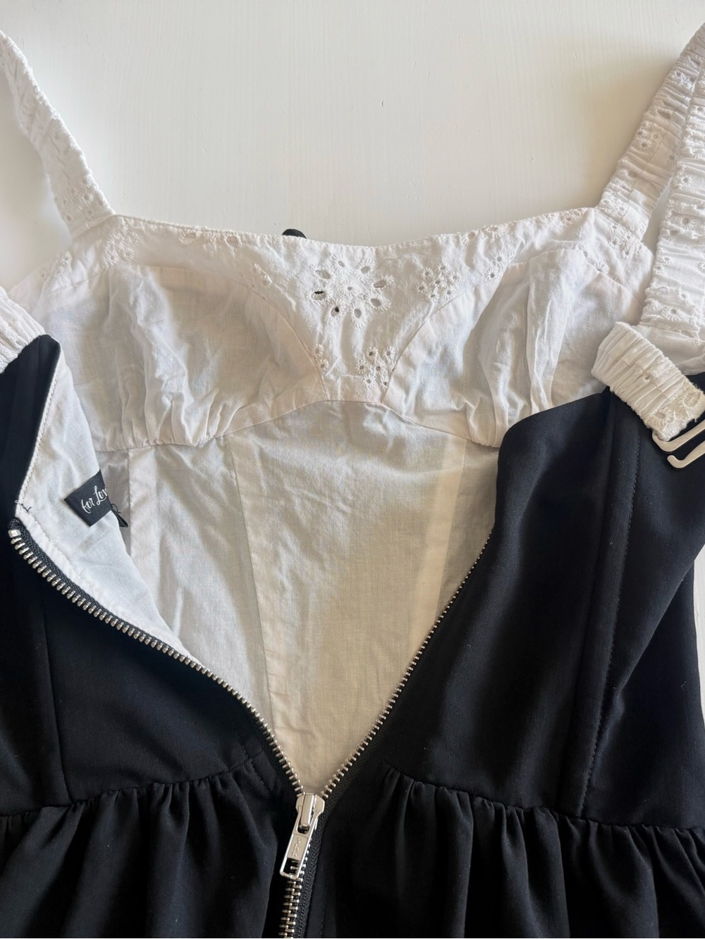 For Love & Lemons Minette Bustier Mini Coquette whimsy Corset Dress eyelet - Picture 3 of 13